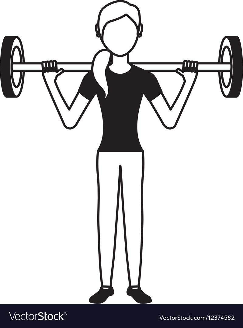 Woman athlete avatar character weight lifting