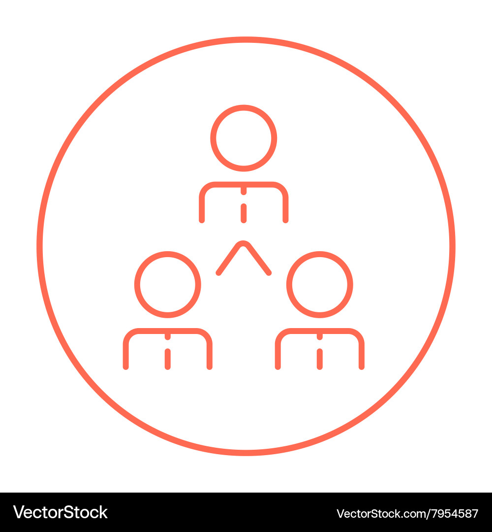Business team line icon Royalty Free Vector Image
