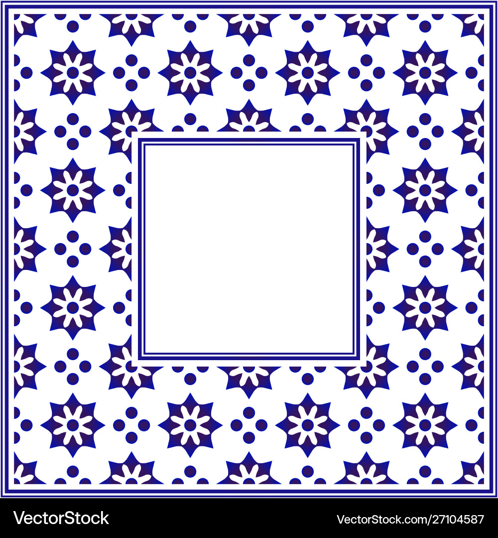 Ceramic frame Royalty Free Vector Image - VectorStock