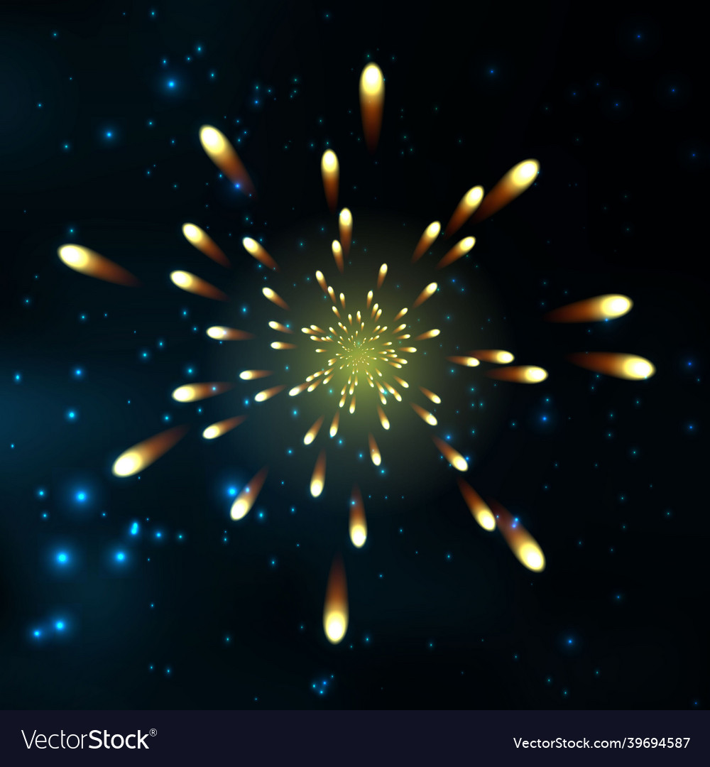 Firework light effects isolated and grouped