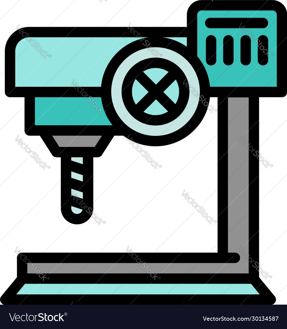 Industrial drilling machine icon outline style Vector Image