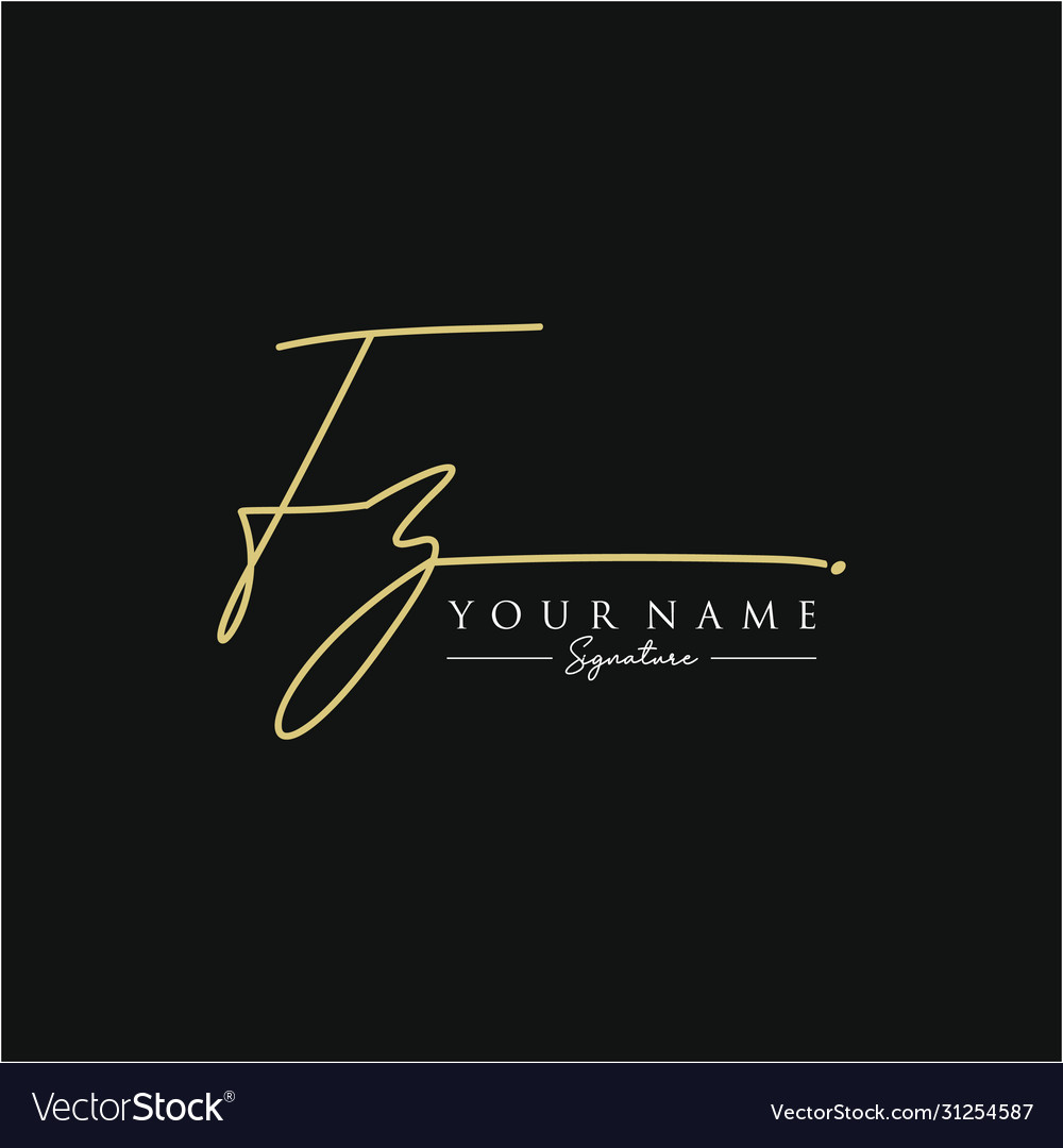 Letter fz signature logo template