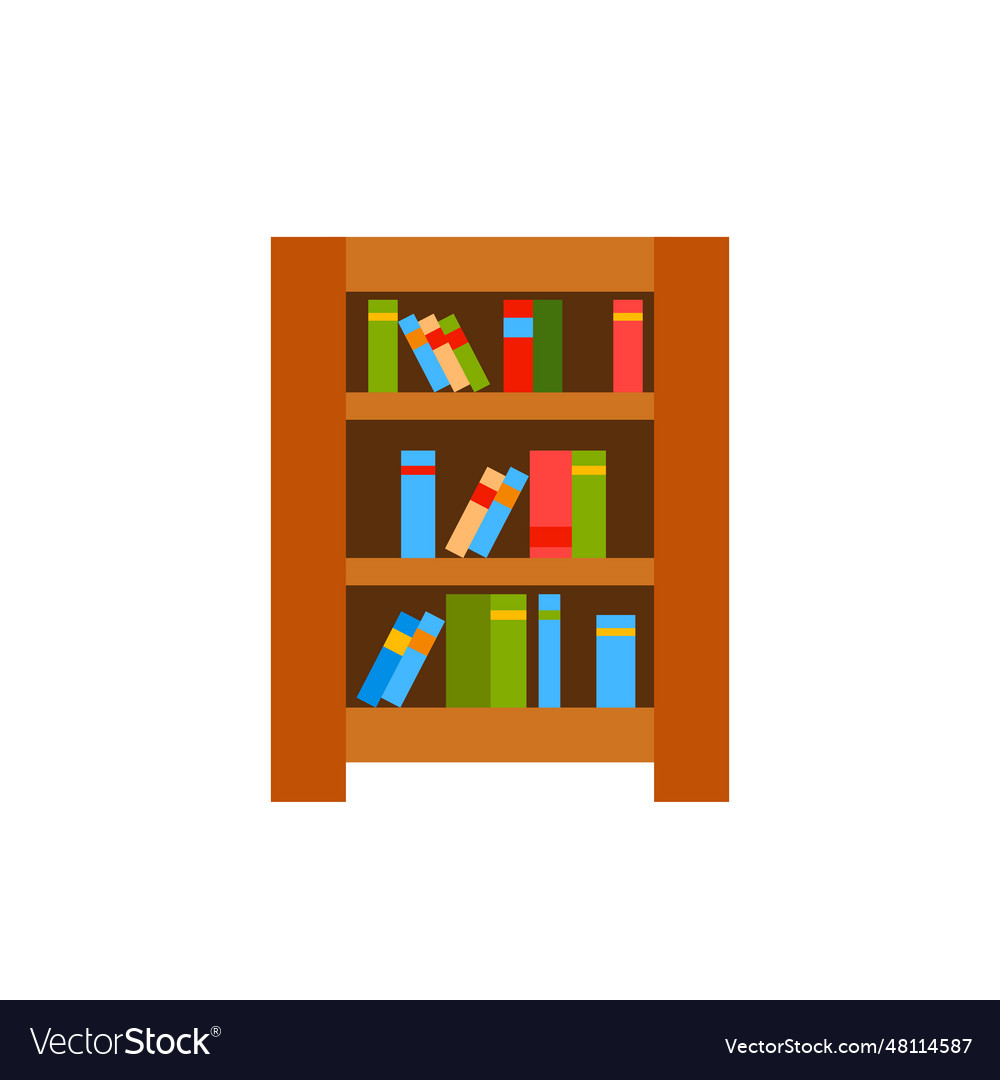 Library shelves icon Royalty Free Vector Image