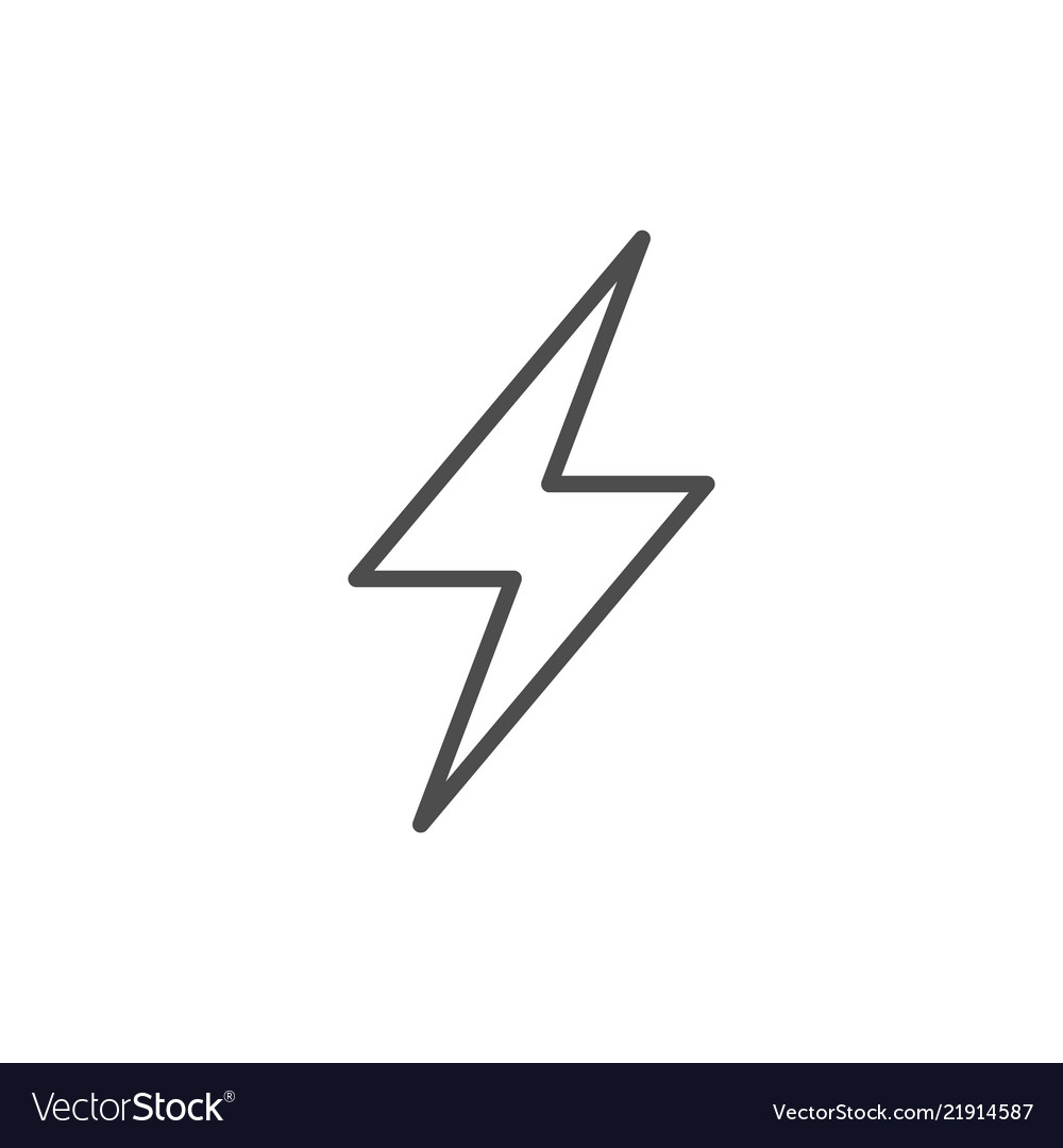 Lightning line icon Royalty Free Vector Image - VectorStock