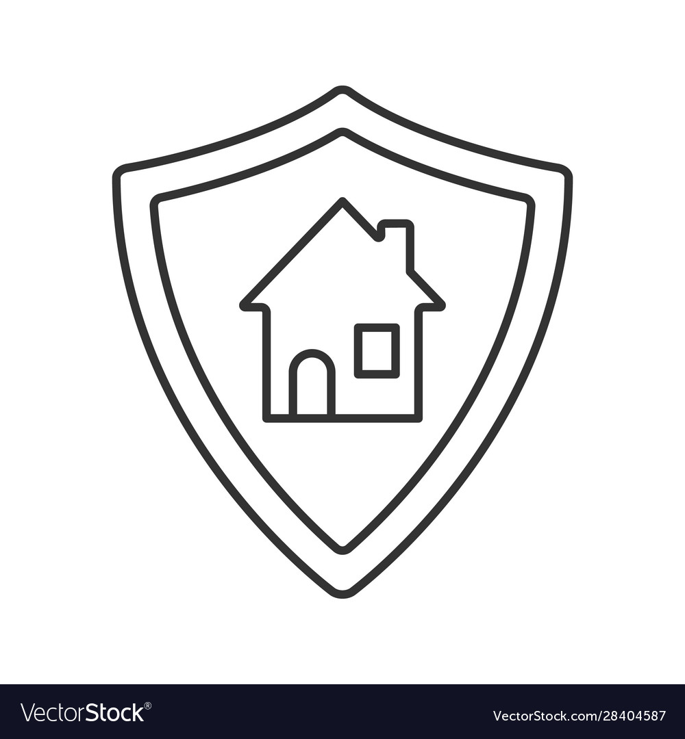 Immobiliensicherheit lineares Symbol