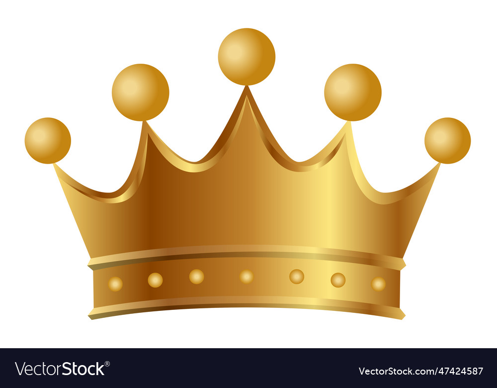 Simple golden crown icon