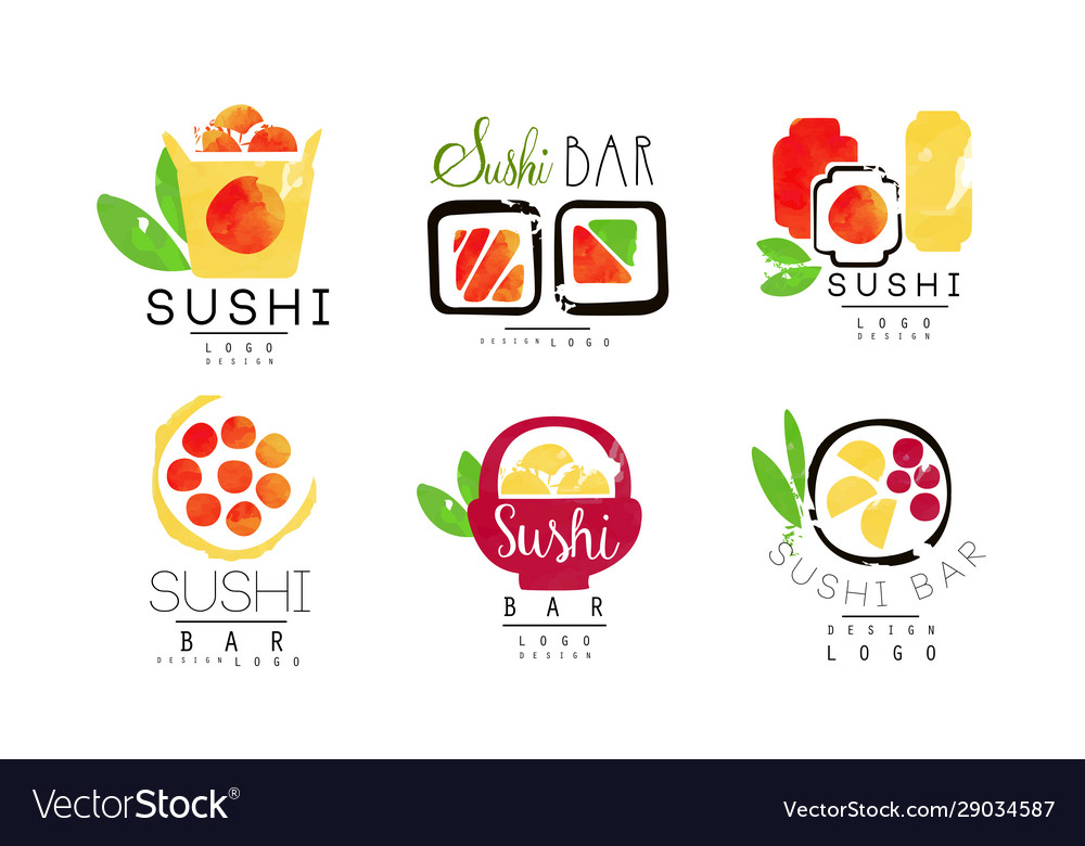 Sushi bar logo original design collection