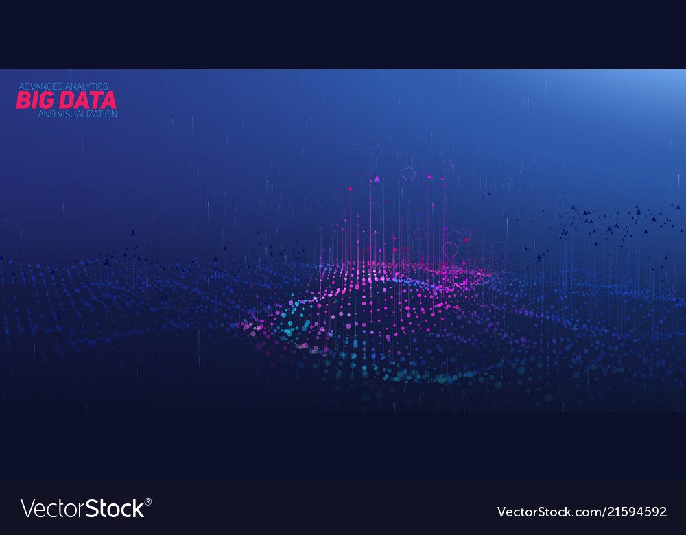 Abstract 3d big data visualization vector image Abstract 3d big data visualization