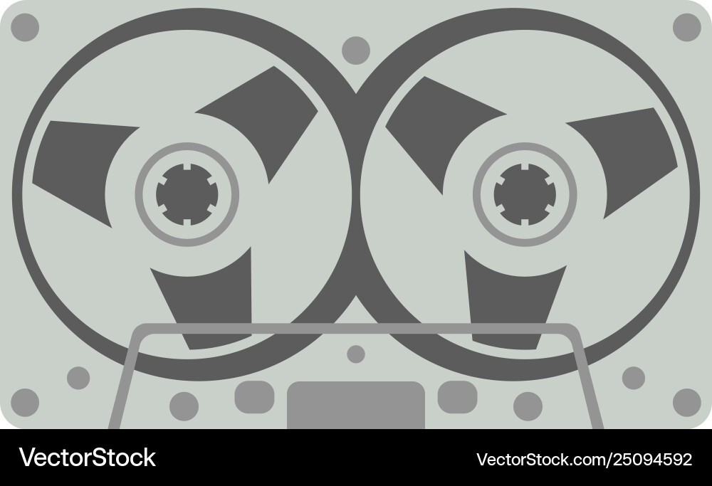 Compact cassette flat Royalty Free Vector Image