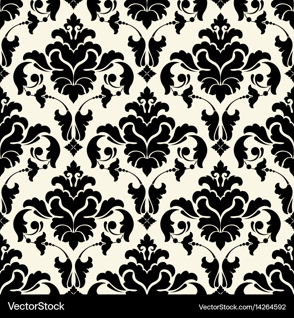 Damask seamless pattern background classical Vector Image