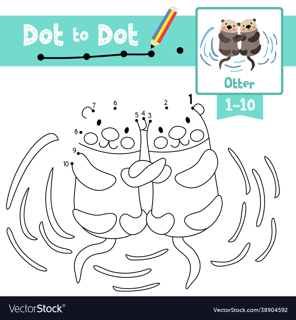 Dot To Educational Game And Coloring Book Vector Image