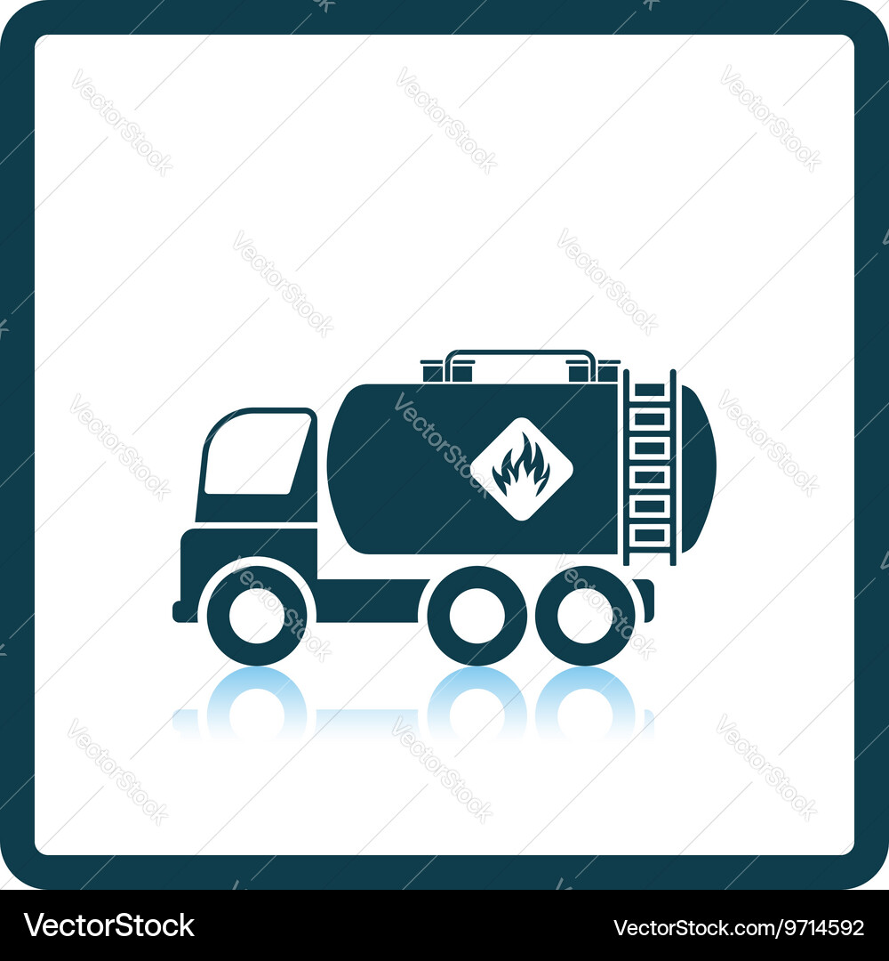 Fuel tank truck icon Royalty Free Vector Image