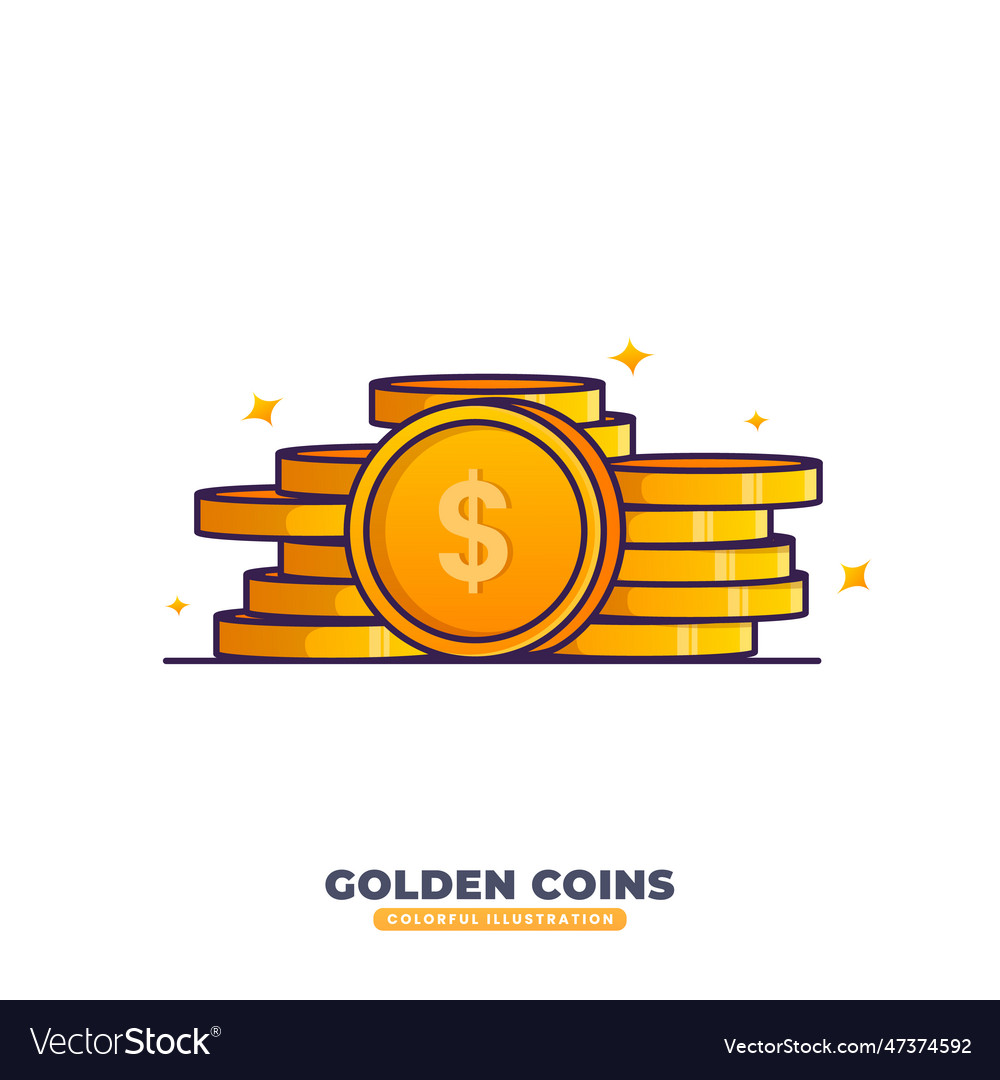 Gold coin Royalty Free Vector Image - VectorStock