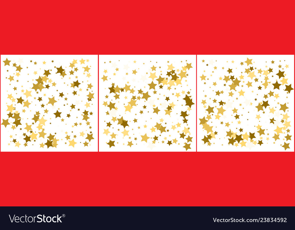 Gold stars confetti abstract background with many