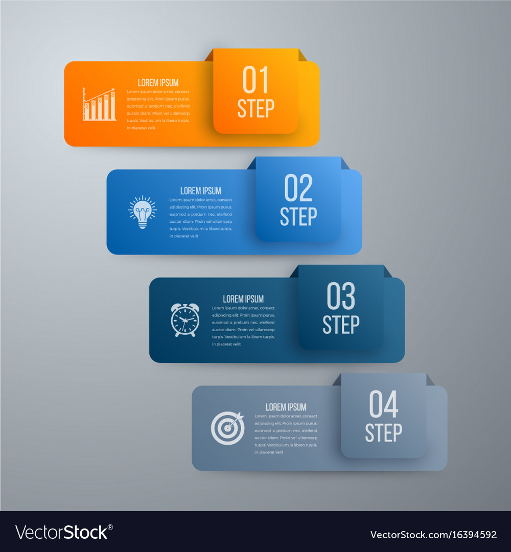 Infographics four options Royalty Free Vector Image