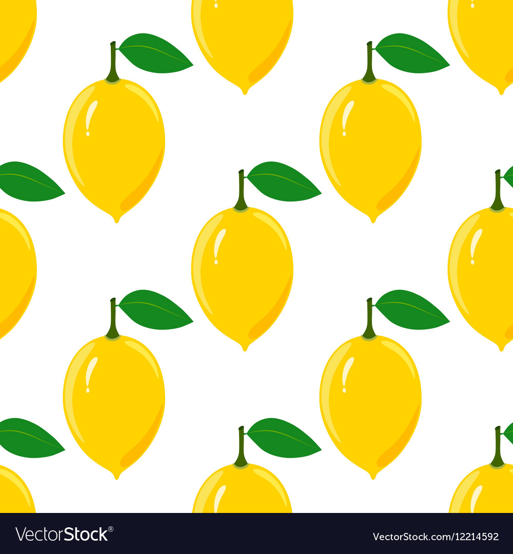 Lemon seamless pattern Royalty Free Vector Image