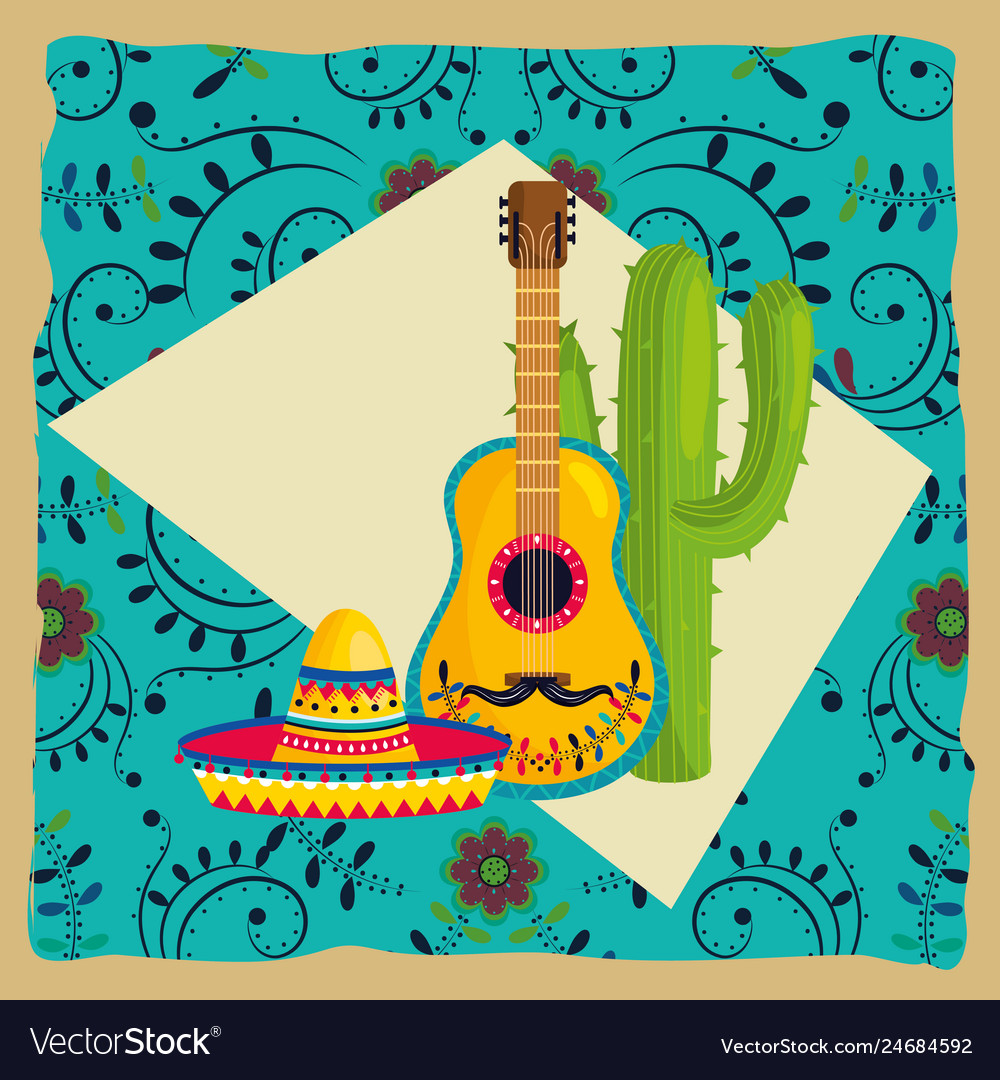 Mexican culture cartoon Royalty Free Vector Image