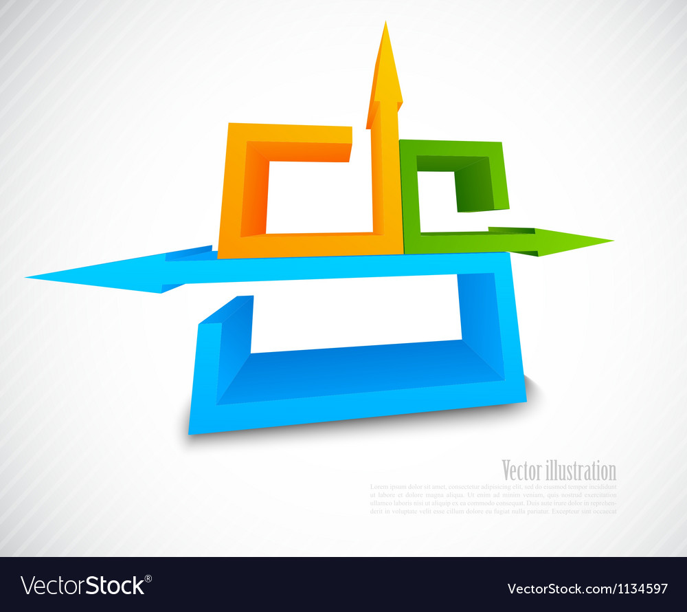Abstract background with 3d element