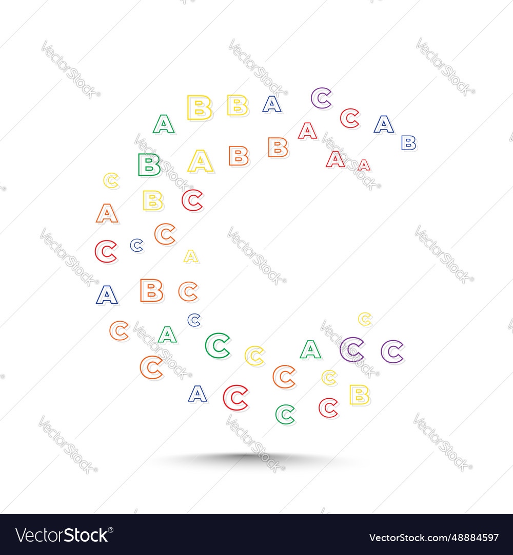 Alphabet logo design template with abc letters