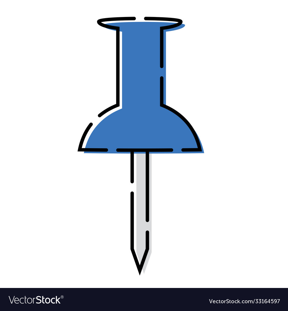 Blue pushpin icon Royalty Free Vector Image - VectorStock