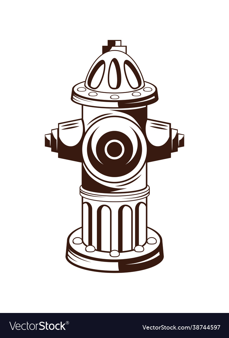 Firefighter hydrant design Royalty Free Vector Image