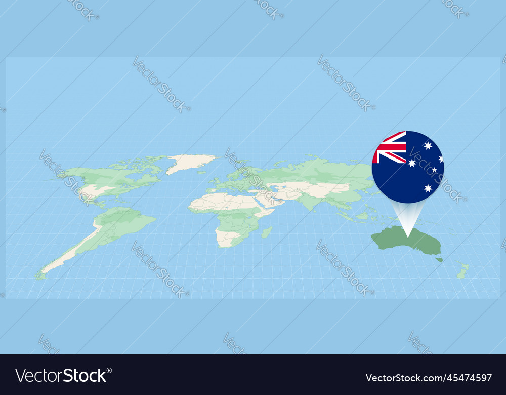 Location of australia on the world map marked