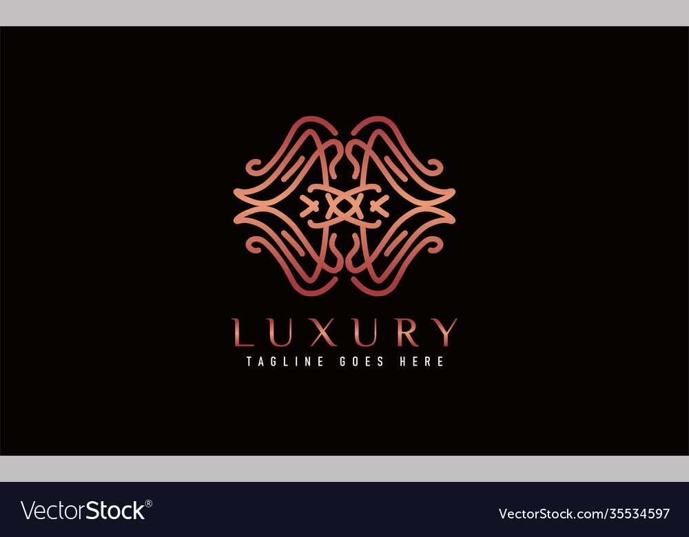 Luxury logo design elegant symbol with geometric