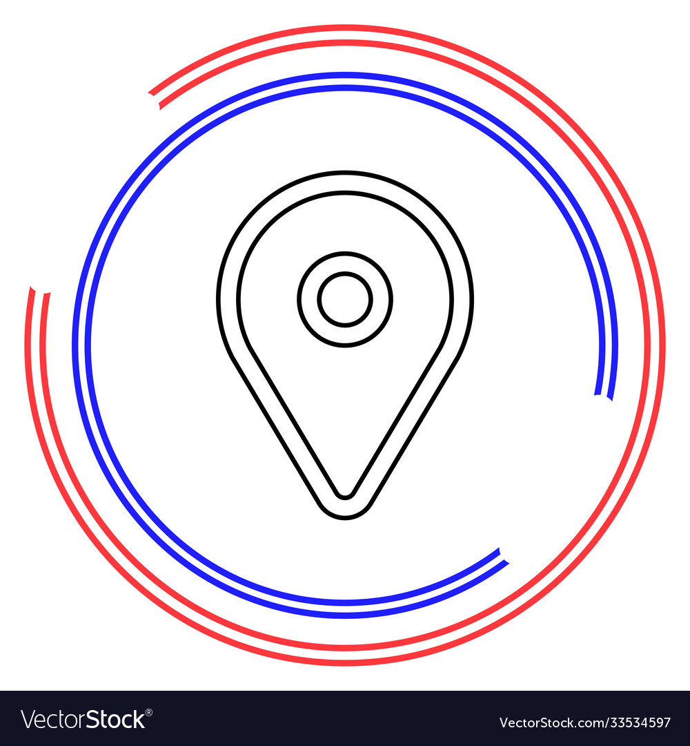 Map pointer pin icon