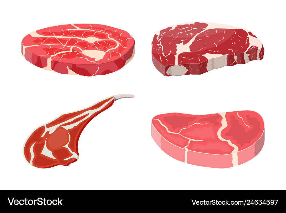 Meat Cuts Collection Royalty Free Vector Image