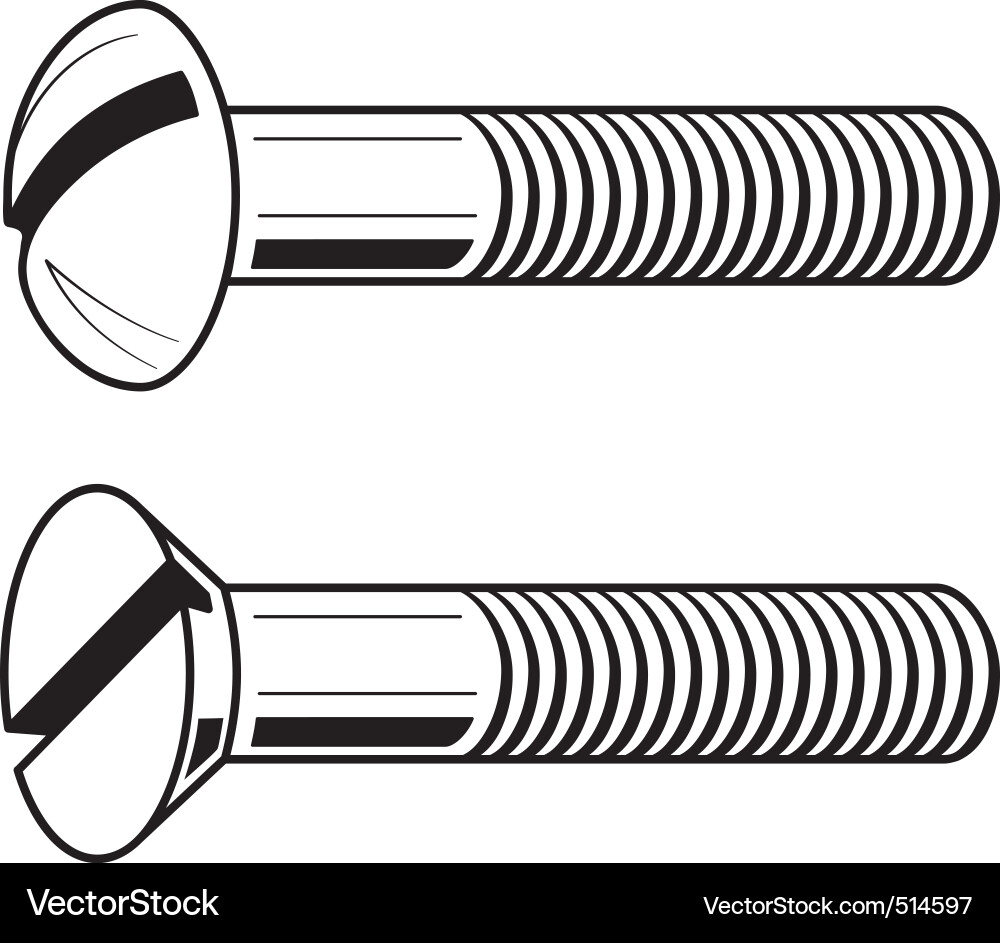 Vector illustration of screws Royalty Free Vector Image