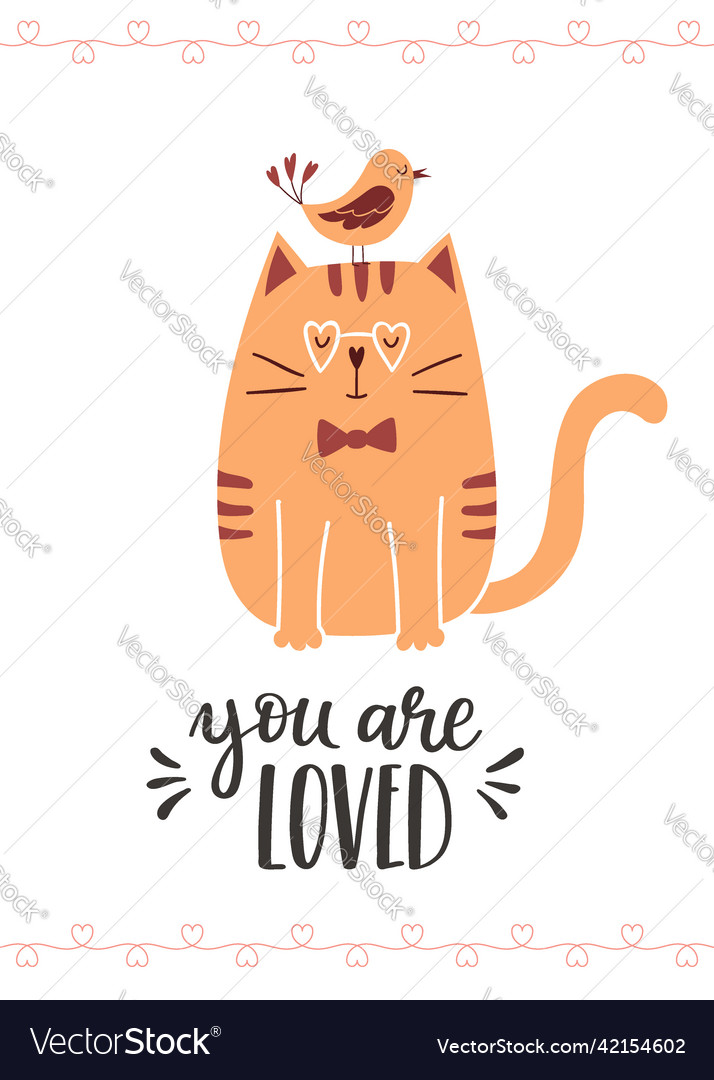 A greeting card with cute cat glasses