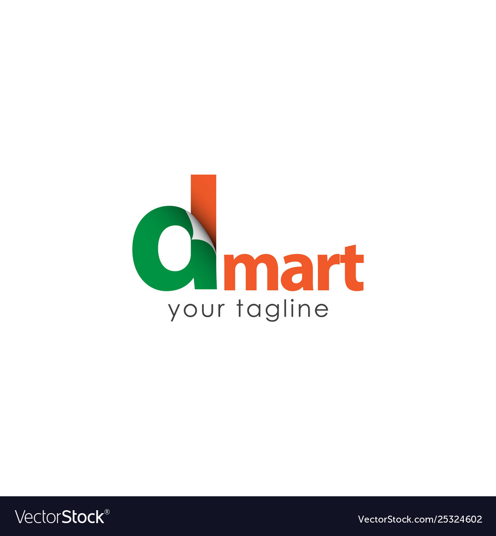 D mart logo template design Royalty Free Vector Image