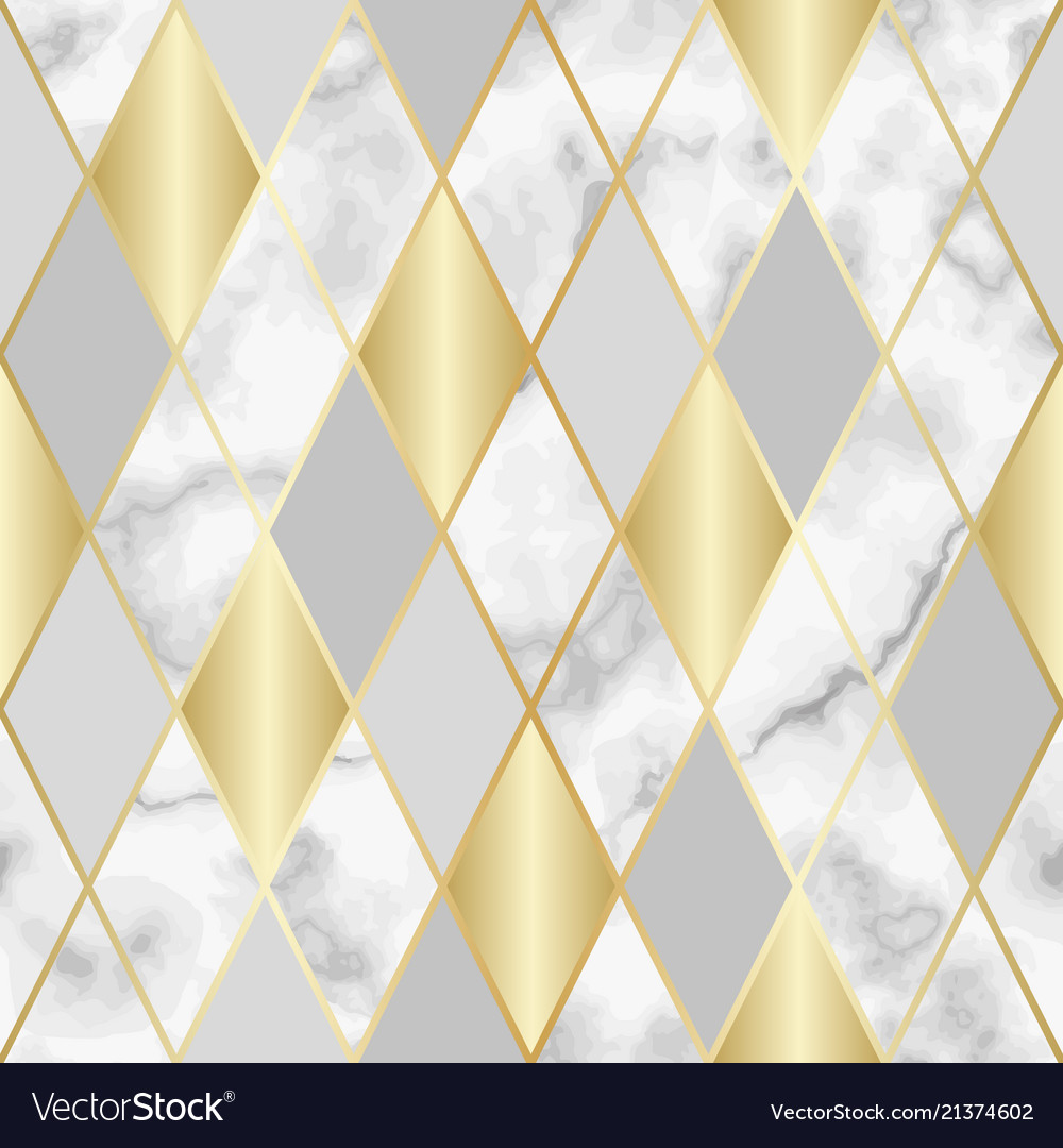 Marble luxury geometric seamless pattern Vector Image