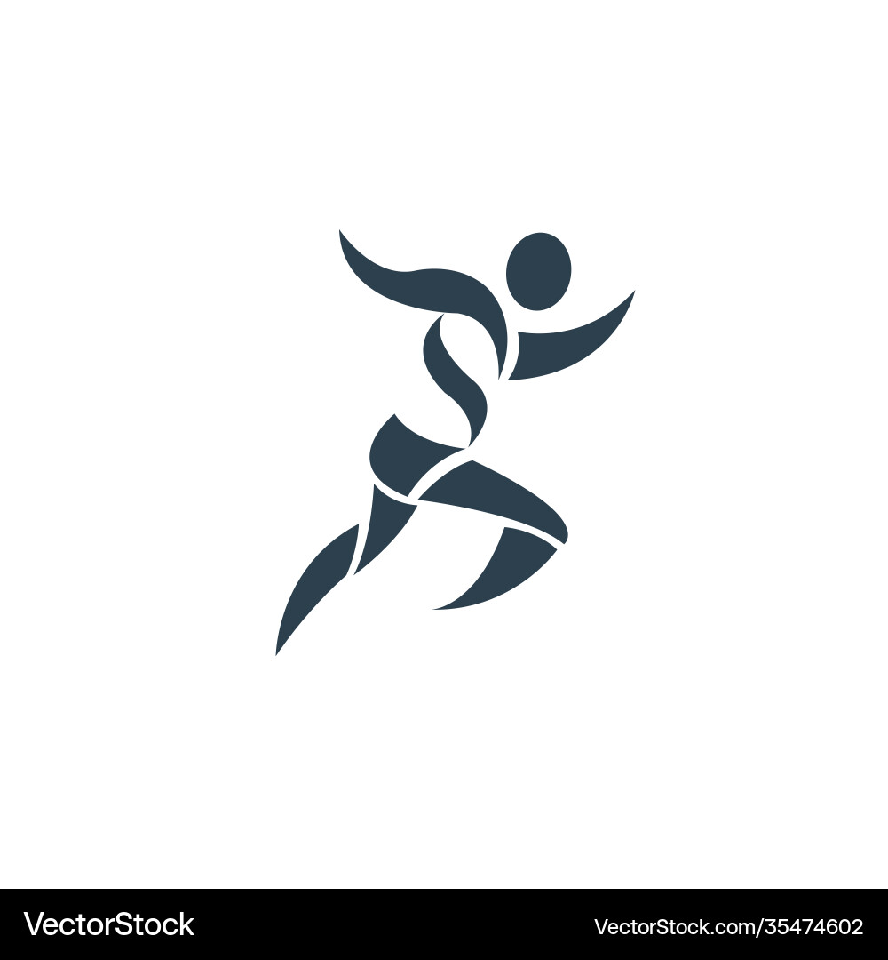 People running icon simple clip art design Vector Image
