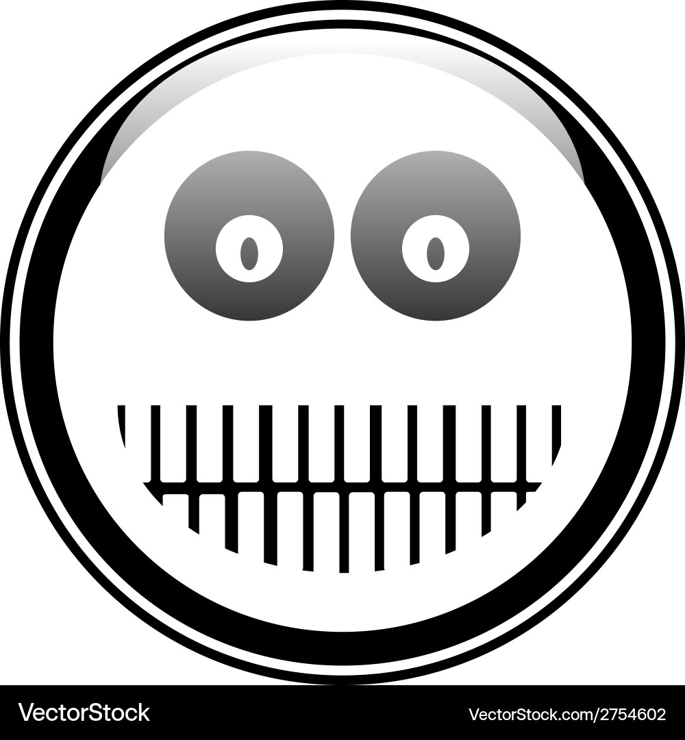 Smile face button Royalty Free Vector Image - VectorStock