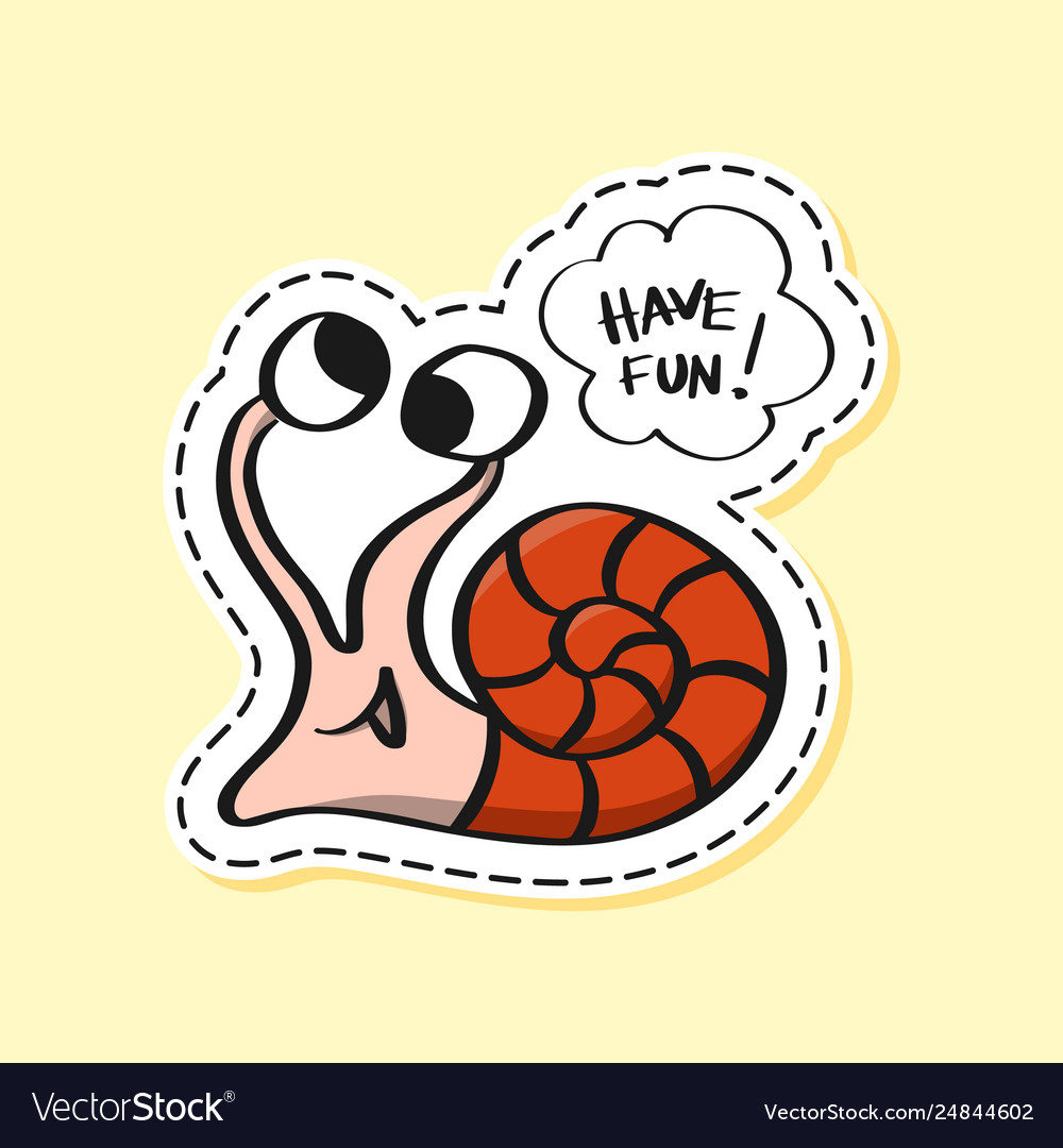 Snail sticker funny emoji icon elements
