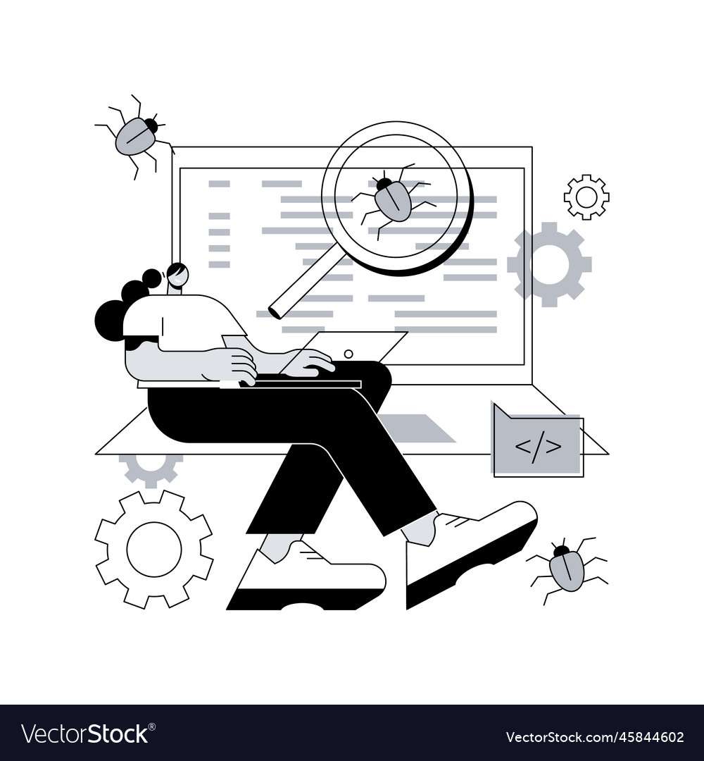 Software testing abstract concept vector image Software testing abstract concept