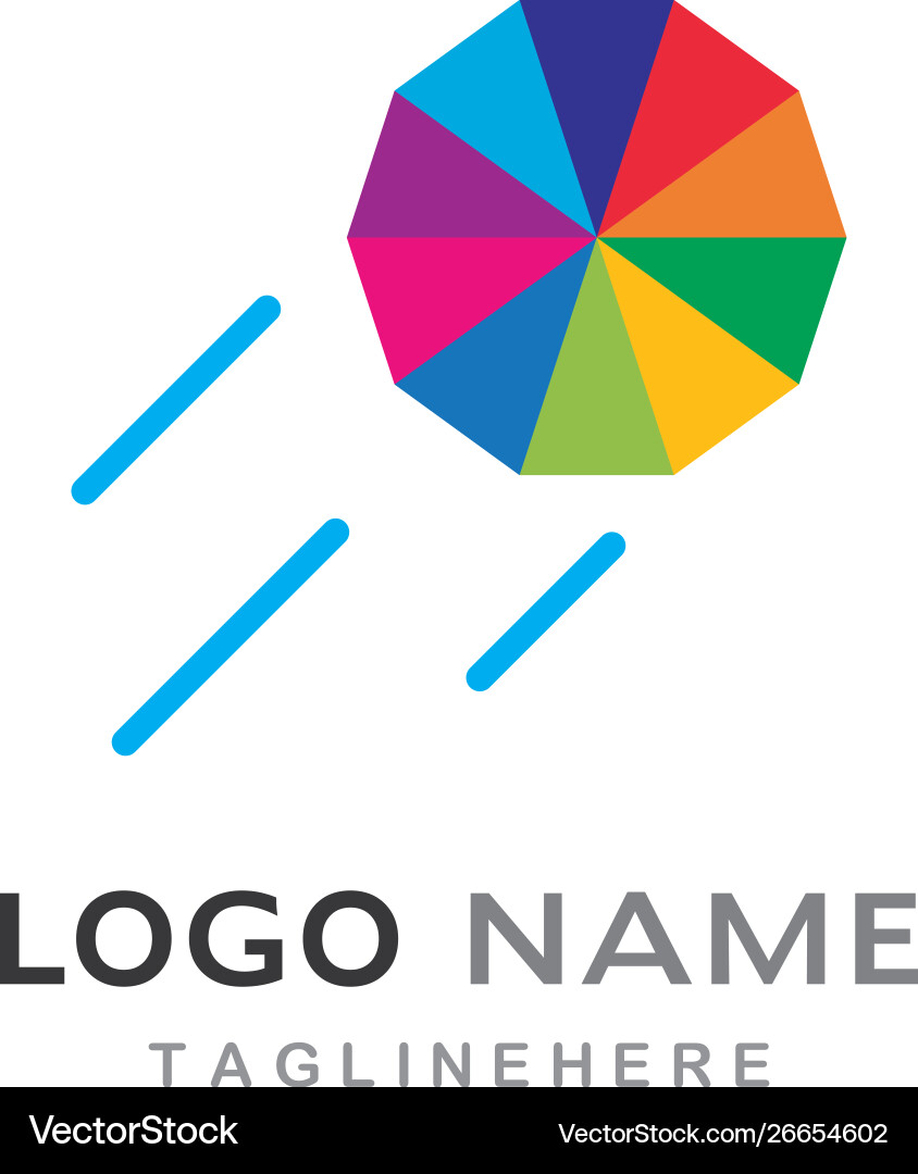 Umbrella logo Royalty Free Vector Image - VectorStock