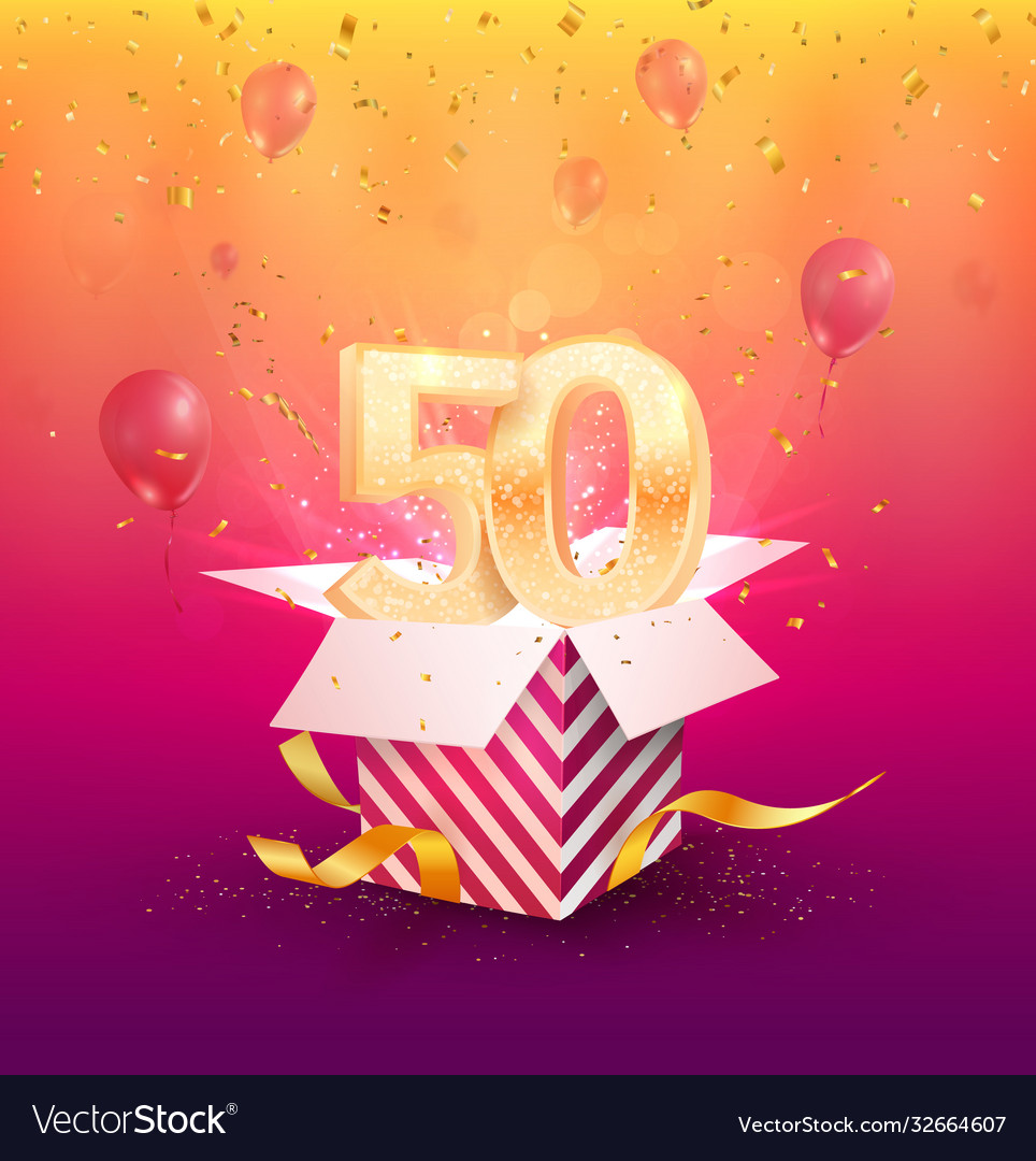50th years anniversary design element royalty free vector