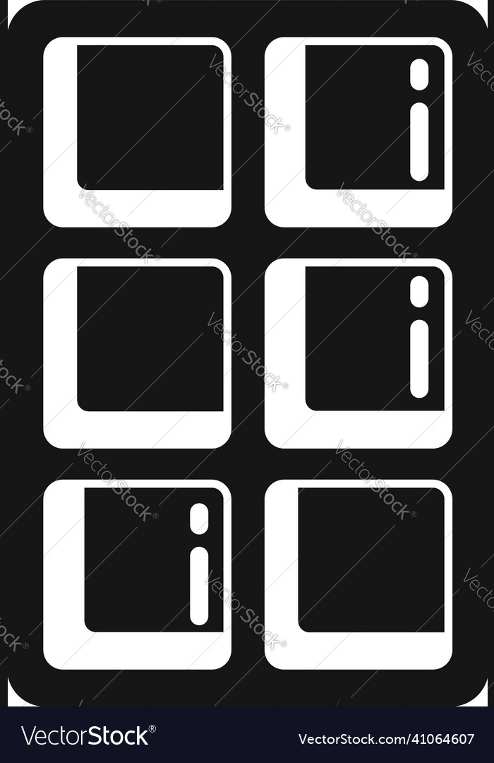 Box ice cube tray icon simple water Royalty Free Vector