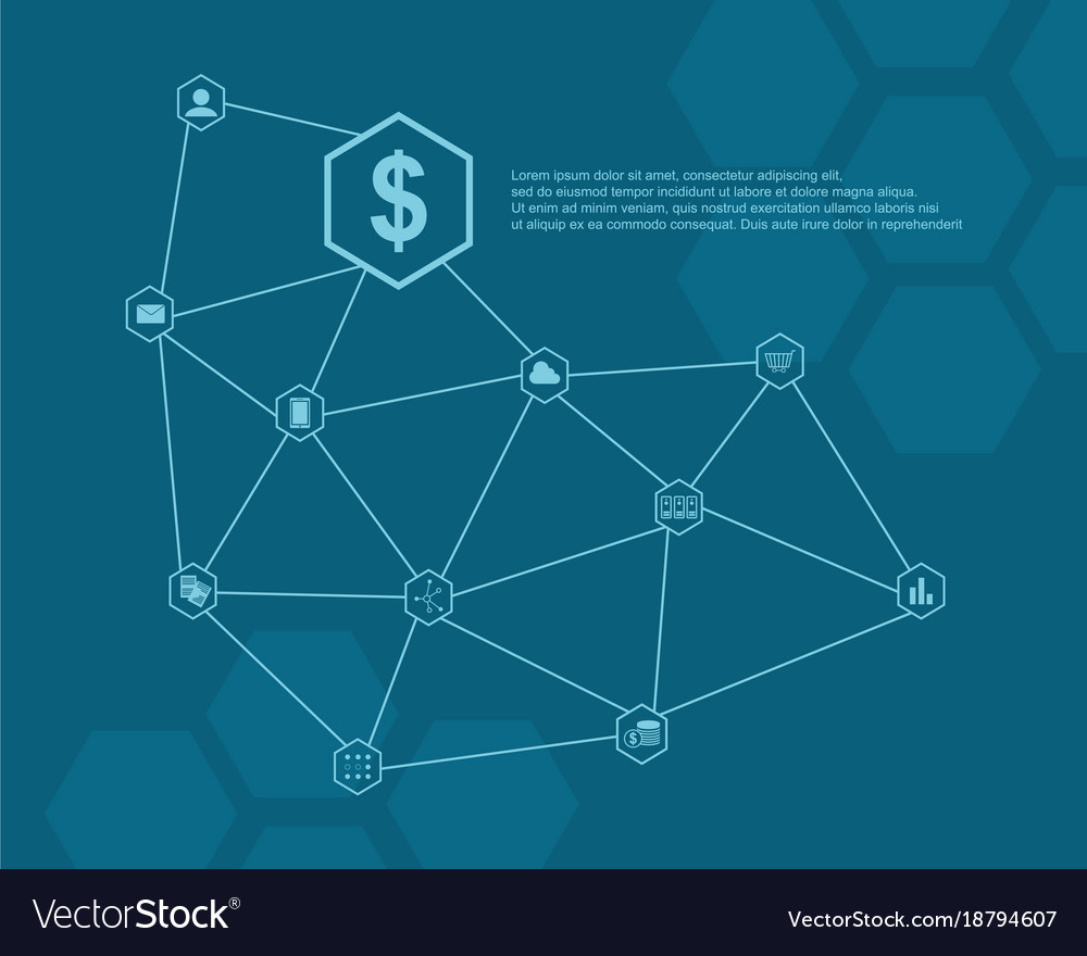 Collection block chain style background