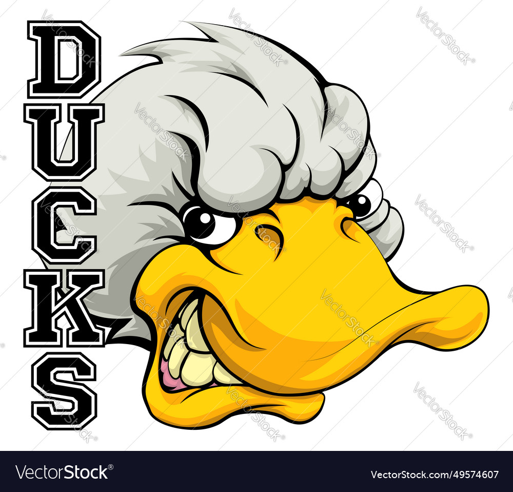 Ducks mascot Royalty Free Vector Image - VectorStock