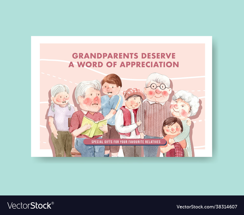 Facebook template with national grandparents day