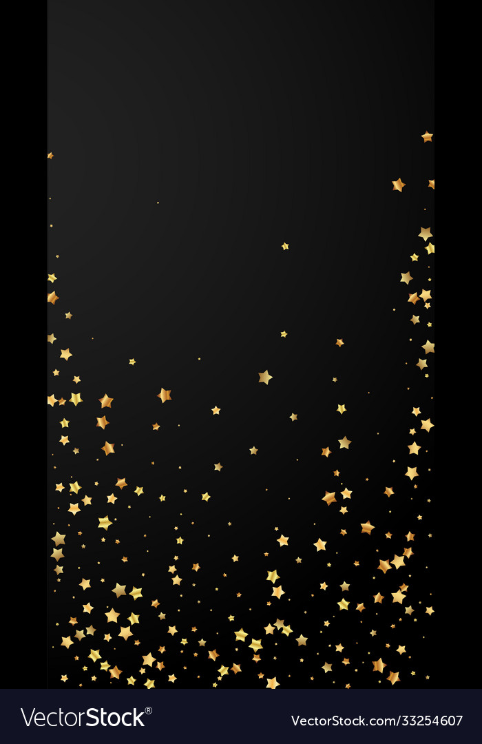 Gold stars random luxury sparkling confetti scatt Vector Image