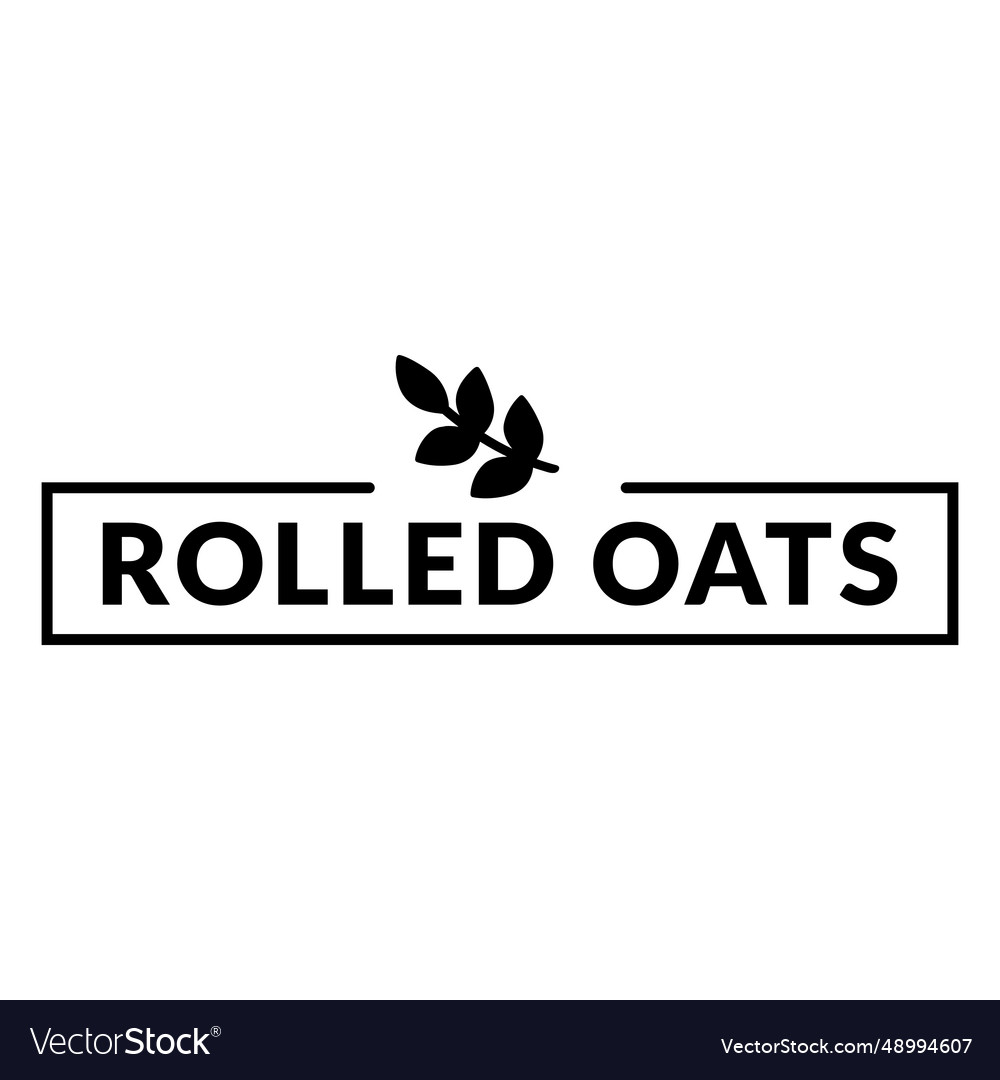 Rolled oats label black