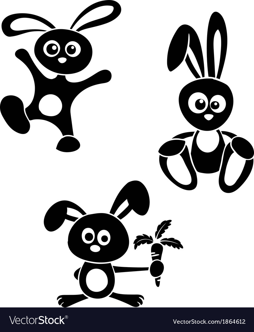 Black and white rabbits