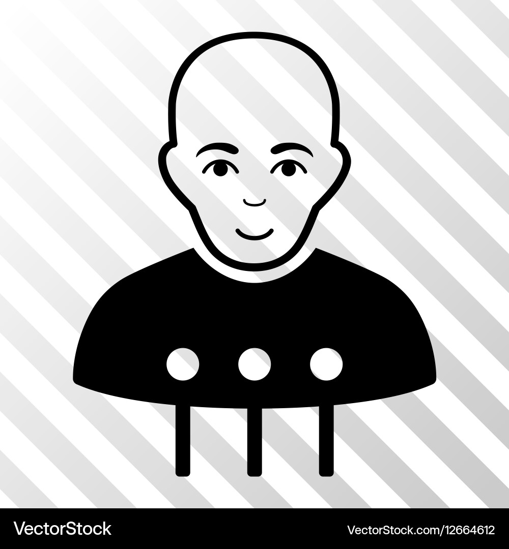 Cyborg interface icon Royalty Free Vector Image
