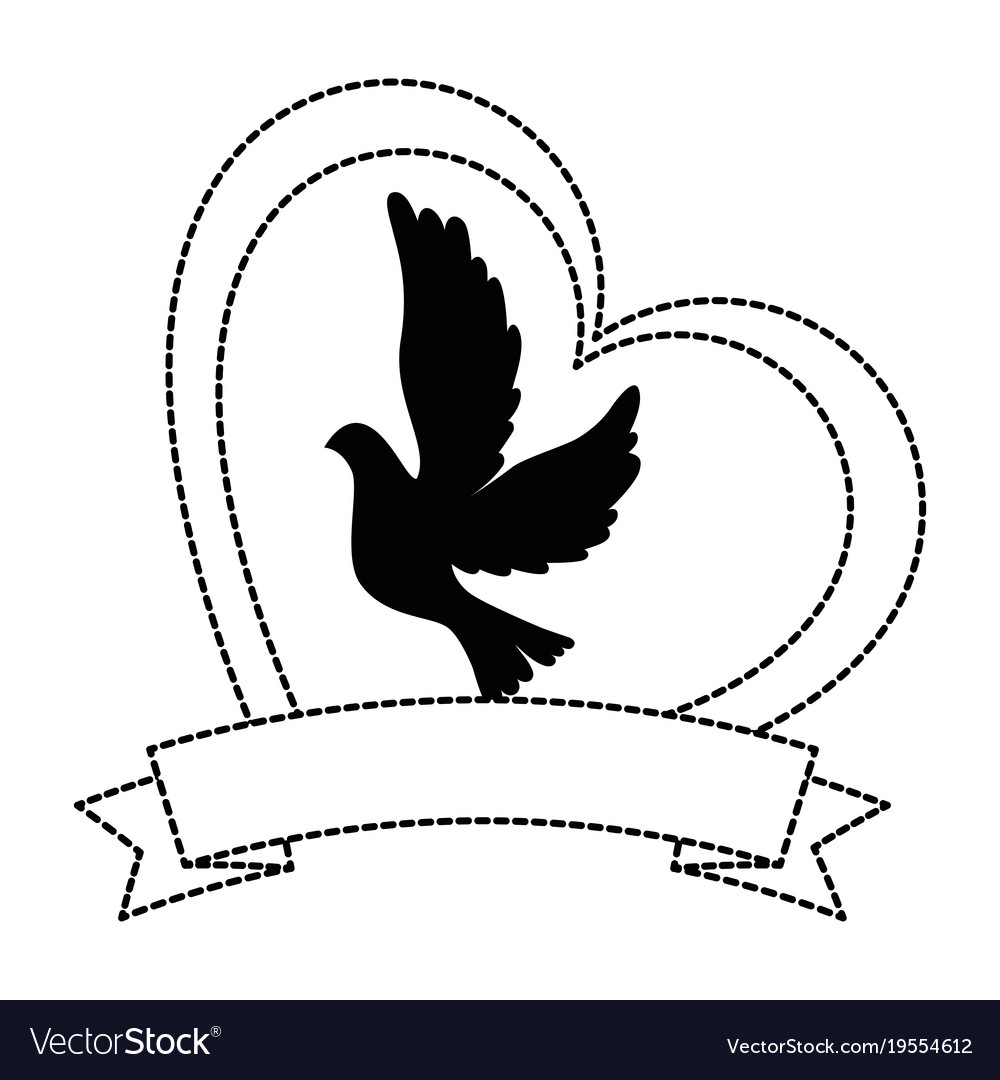 Dove with heart icon