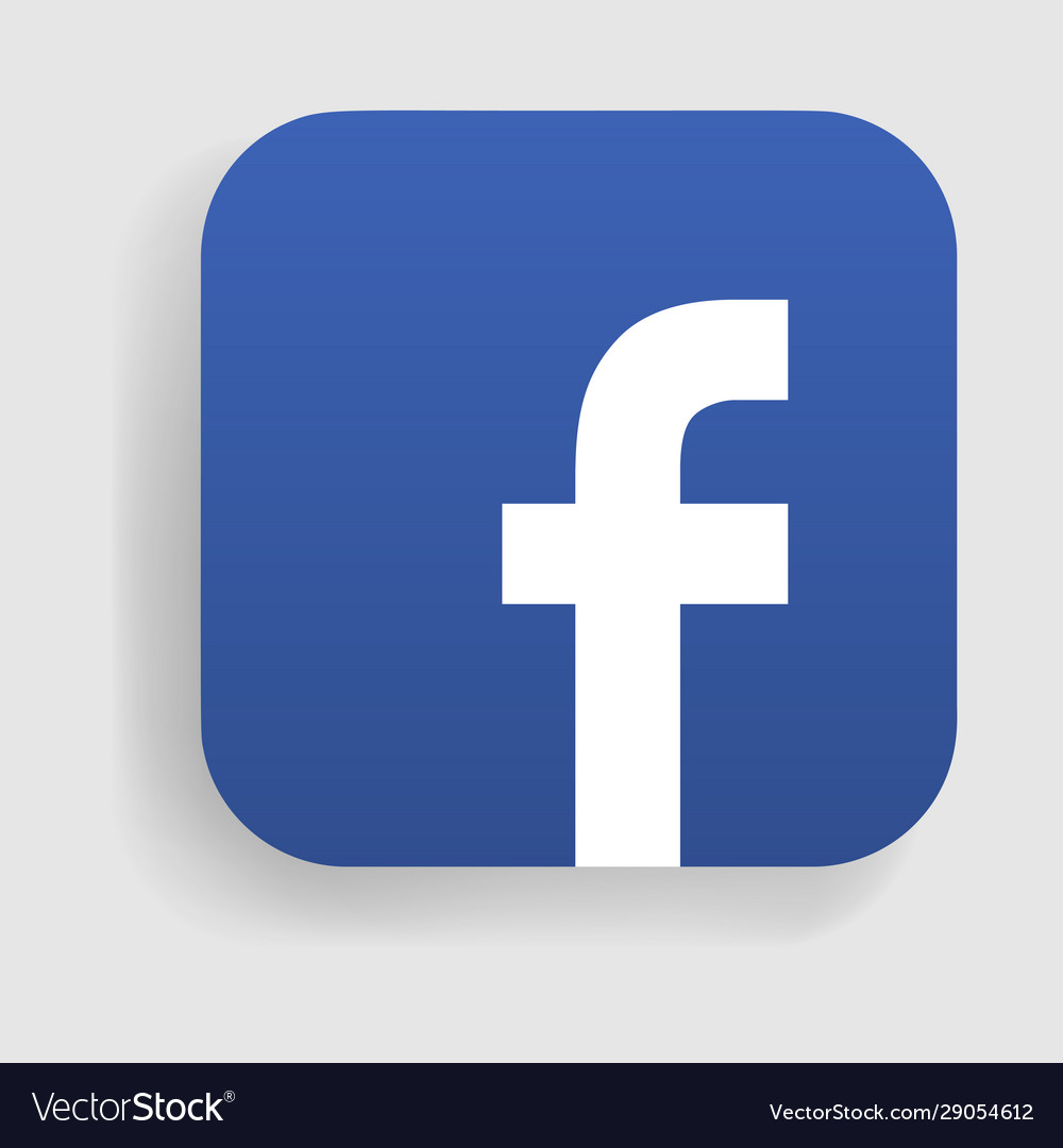 Facebook logo icon Royalty Free Vector Image - VectorStock