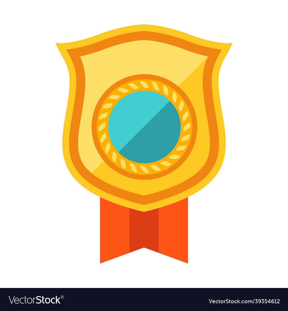 Gold shield award for sports Royalty Free Vector Image